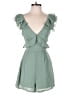 Francesca's 100% Polyester Solid Green Romper Size S - photo 1