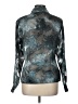 Kasper 100% Polyester Print Teal Long Sleeve Blouse Size 12 - photo 2