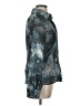 Kasper 100% Polyester Print Teal Long Sleeve Blouse Size 12 - photo 4