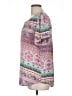DR2 Aztec Or Tribal Print Color Block Floral Fair Isle Graphic Pink Short Sleeve Blouse Size L - photo 5