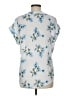 Cynthia Steffe Floral Blue Short Sleeve Blouse Size M - photo 2
