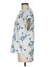 Cynthia Steffe Floral Blue Short Sleeve Blouse Size M - photo 5