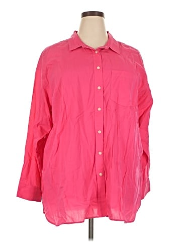 Lands' End 3/4 Sleeve Button-Down Shirt (view 1)