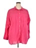 Lands' End Pink 3/4 Sleeve Button-Down Shirt Size 2X - photo 1