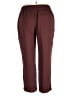 Nordstrom 100% Polyester Solid Burgundy Casual Pants Size 1X - photo 2