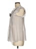 Rebecca Taylor Silver Short Sleeve Blouse Size 8 - photo 5