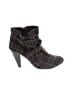 Diba Plaid Brown Ankle Boots Size 10 - photo 1