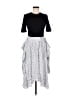 Maje 100% Viscose Stripes Gray Casual Dress Size EU (FR) 38 / US 6 - photo 1