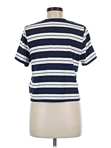 Madewell Softfade Cotton Boxy-Crop Tee in Stripe (view 2)
