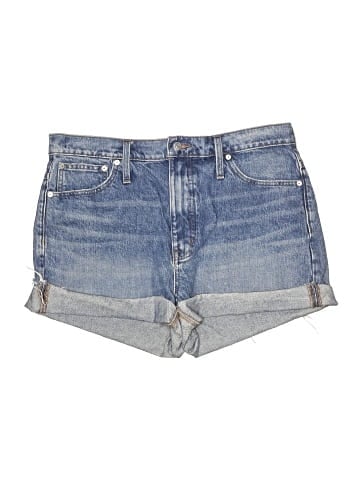 Madewell Relaxed Mid-Length Denim Shorts in Cranwood Wash (view 1)