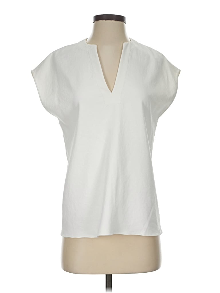 Pre-owned Tibi Sleeveless T-shirt In Ivory