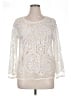 Joan Vass 100% Polyester Ivory Long Sleeve Blouse Size XL - photo 1