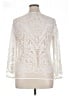 Joan Vass 100% Polyester Ivory Long Sleeve Blouse Size XL - photo 2