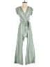 Monteau Stripes Green Jumpsuit Size S - photo 1