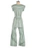 Monteau Stripes Green Jumpsuit Size S - photo 2