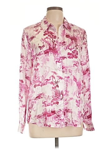 L'Agence Long Sleeve Silk Top (view 1)