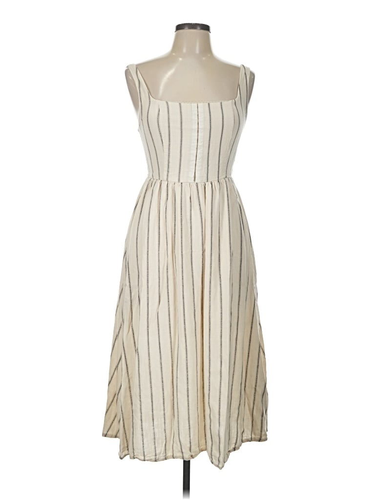 Pre-owned The Workshop Casual Dress In Ivory