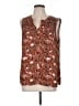 Daniel Rainn 100% Polyester Brown Sleeveless Blouse Size L - photo 1