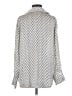 Zara 100% Polyester Print Silver 3/4 Sleeve Blouse Size S - photo 2