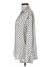 Zara 100% Polyester Print Silver 3/4 Sleeve Blouse Size S - photo 5
