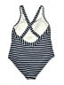 Boden Stripes Blue One Piece Swimsuit Size 14 - photo 2