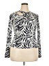 Unbranded 100% Polyester Animal Print Ivory Long Sleeve Blouse Size XXL - photo 1