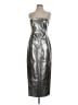 7 For All Mankind 100% Polyurethane Metallic Silver Cocktail Dress Size S - photo 1