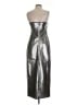 7 For All Mankind 100% Polyurethane Metallic Silver Cocktail Dress Size S - photo 2