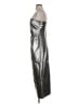7 For All Mankind 100% Polyurethane Metallic Silver Cocktail Dress Size S - photo 5