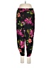 Susan Graver Floral Black Casual Pants Size S - photo 1