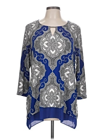 JM Collection 3/4 Sleeve Blouse (view 1)