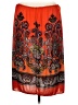 Unbranded 100% Polyester Paisley Orange Casual Skirt Size XL - photo 2