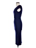 Moda International Solid Blue Cocktail Dress Size S - photo 5