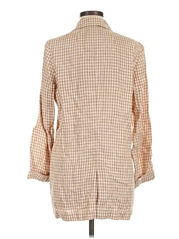 Madewell Linen Dorset Blazer in Gingham Check (view 2)