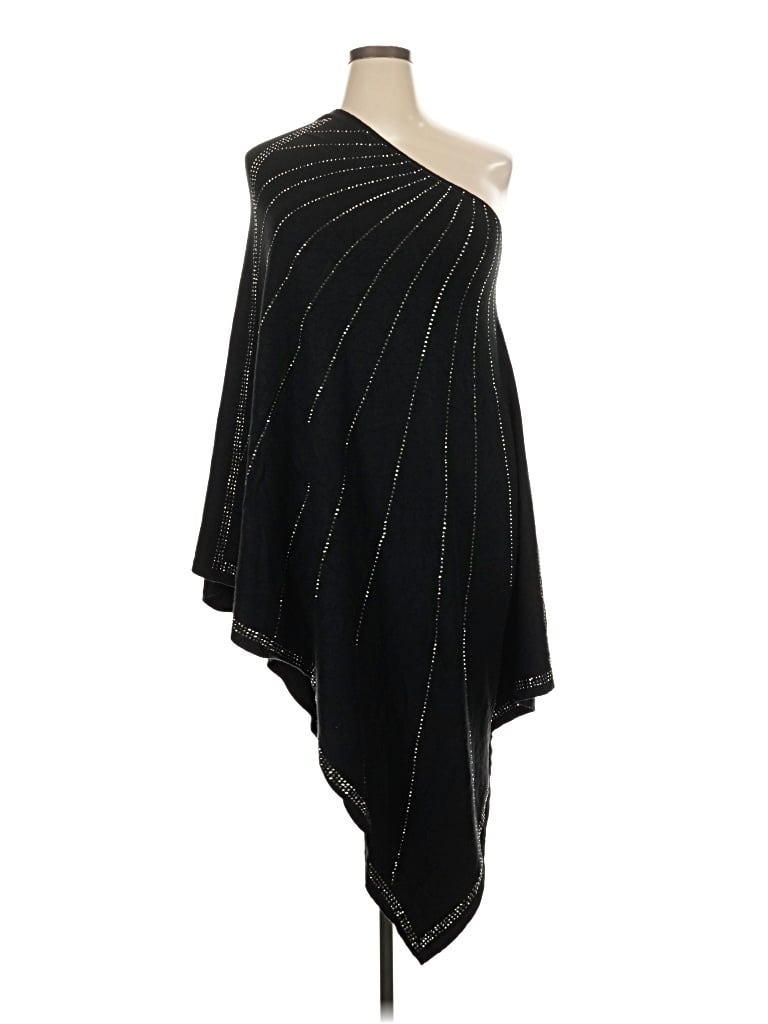 Pre-owned Vila Milano Poncho In Black