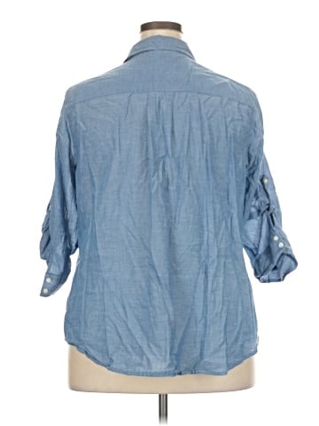 St. John's Bay 3/4 Sleeve Button-Down Shirt (view 2)