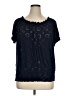 Perseption Concept Blue Short Sleeve Blouse Size XL - photo 1