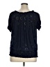 Perseption Concept Blue Short Sleeve Blouse Size XL - photo 2