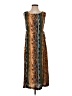 Bice 100% Rayon Paisley Brown Casual Dress Size S - photo 1