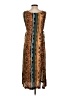 Bice 100% Rayon Paisley Brown Casual Dress Size S - photo 2