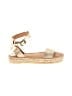 Soludos 100% Leather Gold Sandals Size 7 1/2 - photo 1