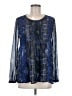 Lucky Brand 100% Polyester Blue Long Sleeve Blouse Size M - photo 1
