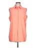 Athleta Orange Sleeveless Button-Down Shirt Size L - photo 1