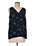 Tommy Hilfiger 100% Polyester Black Blue Sleeveless Blouse Size M - photo 1