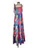 Umgee 100% Polyester Tropical Blue Casual Dress Size S - photo 1