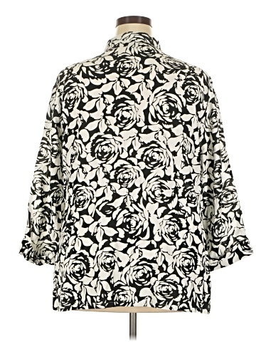 Saint Tropez West 3/4 Sleeve Button-Down Shirt (view 2)