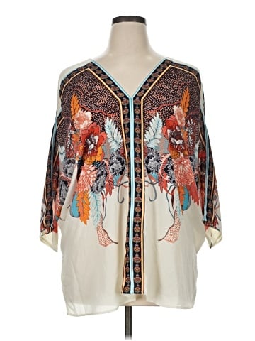 Rose + Olive 3/4 Sleeve Blouse (view 1)