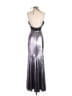Atelier Alyce 100% Polyester Metallic Silver Cocktail Dress Size 6 - photo 2