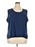 MING WANG Blue Sleeveless Top Size 3X - photo 1