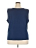 MING WANG Blue Sleeveless Top Size 3X - photo 2